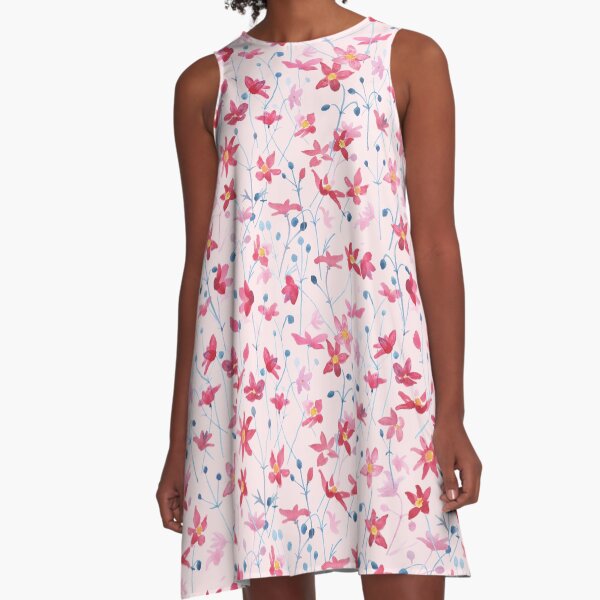 Japanese anemone A-Line Dress