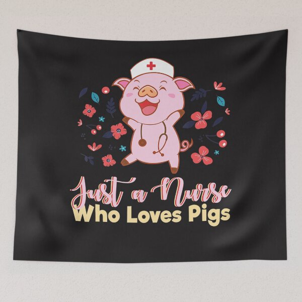 Item preview, Funny Just A Nurse Who Loves Pigs designed and sold by wriunimso.