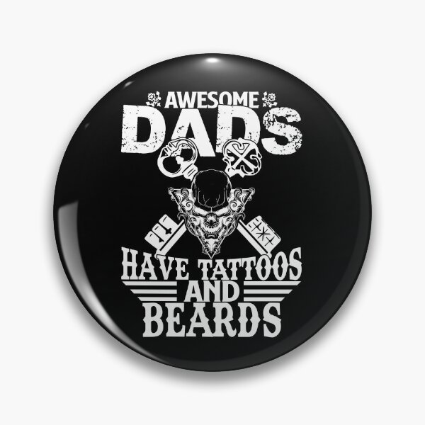 Item preview, Awesome Dads Have Tattoos and Beards Shirt designed and sold by jvtee.