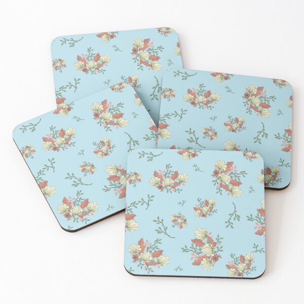 Item preview, Handmade Painted Seamless Pastel Yellow, Green Colors Flowers Pattern designed and sold by digoarpi.