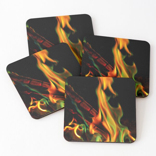 Item preview, Yellow and Green Flames designed and sold by Carolyn's Captures - Original Photohgraphy.