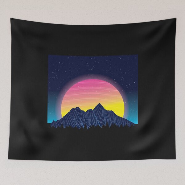 Item preview, Retro sunset mountains designed and sold by DerSenat.