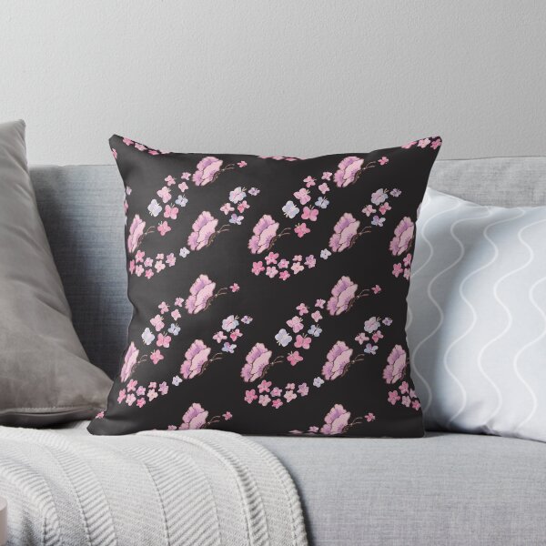 Aurora Black Throw Pillow