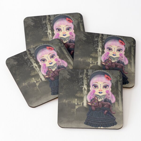 Item preview, Gothic girl with cat designed and sold by diniez.