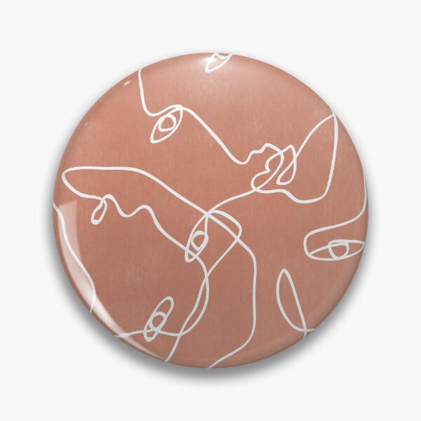 Item preview, Faces All Over Terracotta designed and sold by TheRedFinch.