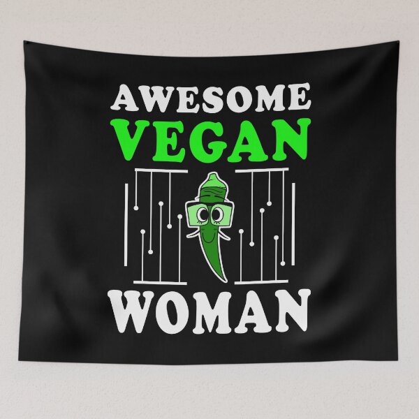 Item preview, Awesome Vegan Woman Vegetable Okra Plant  designed and sold by vineeth.