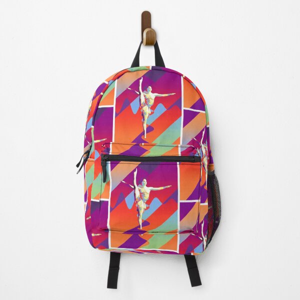 Item preview, Contemporary dancer en pointe with open arms - stylish vibrant modern art designed and sold by MintGubbins.
