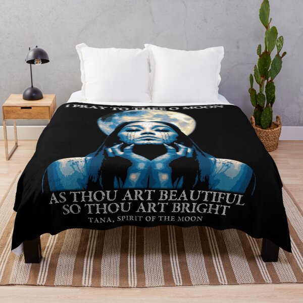 Aperçu de l'œuvre Je te prie O Moon, Tana, esprit de la Lune, Wiccan, Witchcraft Design, Goth Girl, Cadeau occulte créée et vendue par Proverbial Wisdom Design.