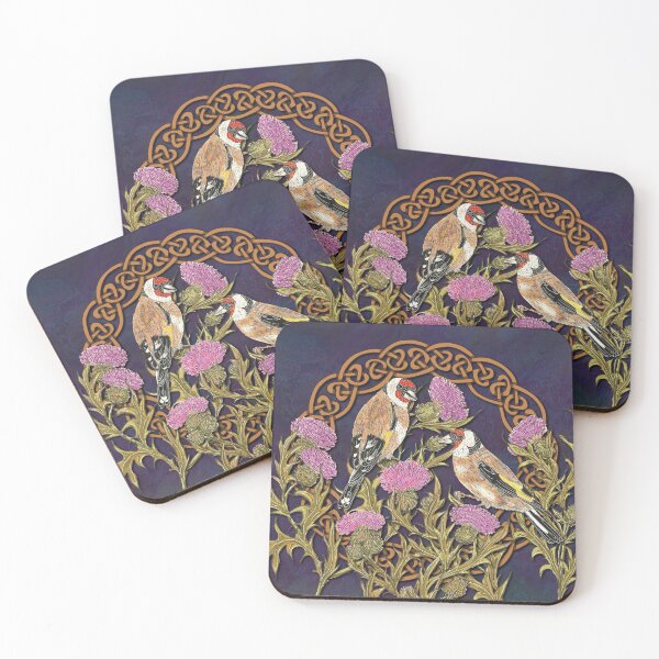 Item preview, Goldfinches & Thistles Celtic Knotwork designed and sold by lottibrown.