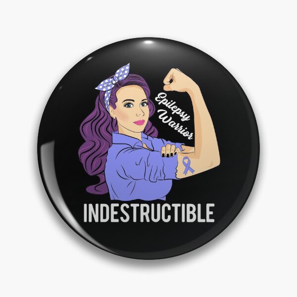 Item preview, Epilepsy Warrior Indestructible Epileptic Awareness Support designed and sold by ZNOVANNA.