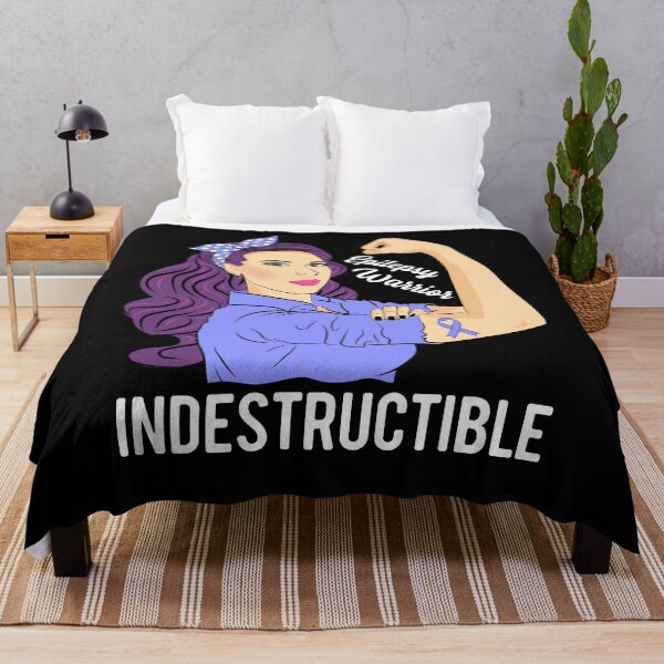 Item preview, Epilepsy Warrior Indestructible Epileptic Awareness Support designed and sold by ZNOVANNA.