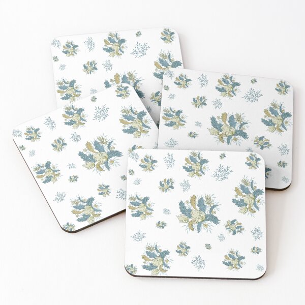 Item preview, Handmade Painted Seamless Pastel Yellow, Green Colors Flowers Pattern designed and sold by digoarpi.