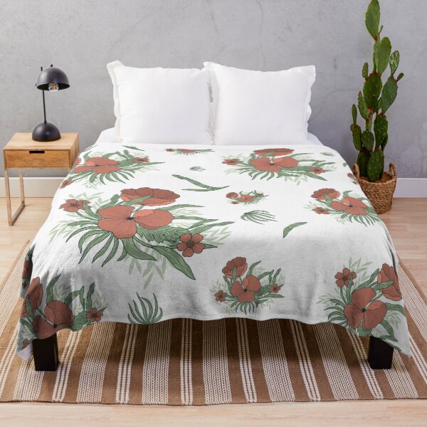 Item preview, Handmade Painted Seamless Pastel Red Color Poppy Flowers Pattern designed and sold by digoarpi.