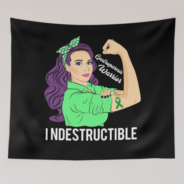 Item preview, Gastroparesis Warrior Indestructible GP Awareness designed and sold by ZNOVANNA.