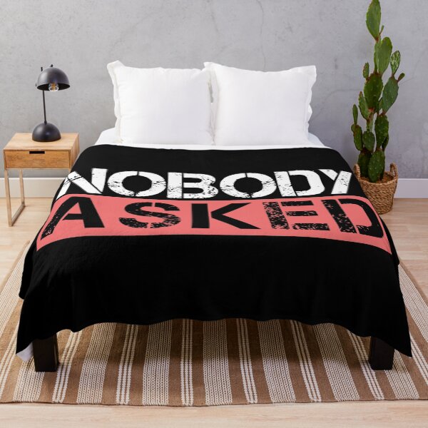 Item preview, Nobody asked White, red, black - sarcastic designed and sold by Honest-Quotes.
