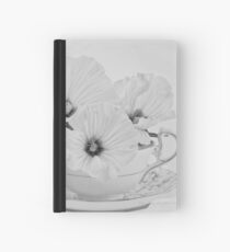 Lavatera Flowers In Tea Cup - Still Life Hardcover Journal