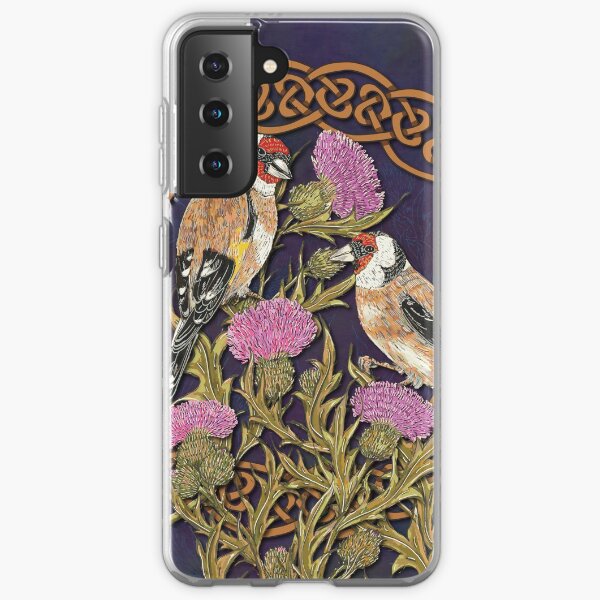 Goldfinches & Thistles Celtic Knotwork Samsung Galaxy Soft Case