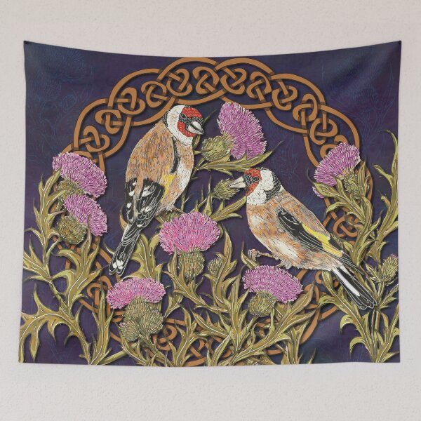 Item preview, Goldfinches & Thistles Celtic Knotwork designed and sold by lottibrown.