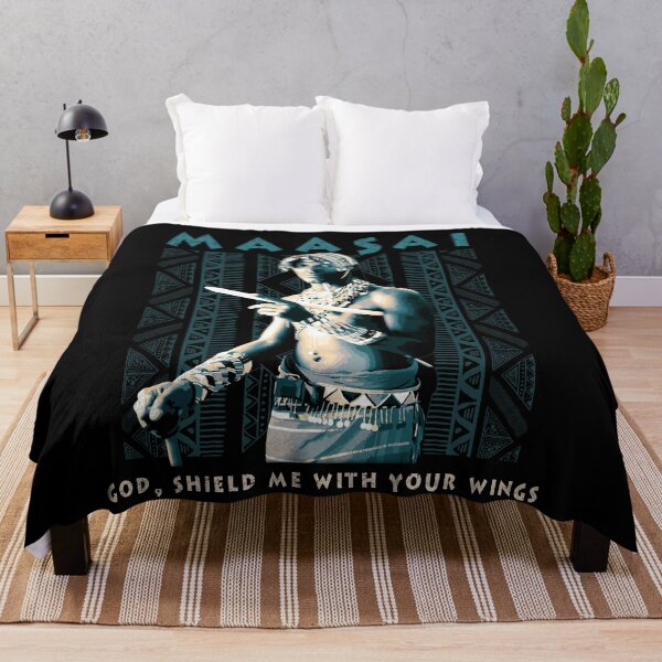 Item preview, God, Shield Me With Your Wings, Maasai Mara, African Proverb, African Pattern Design, Africa Gift designed and sold by Proverbial Wisdom Design.