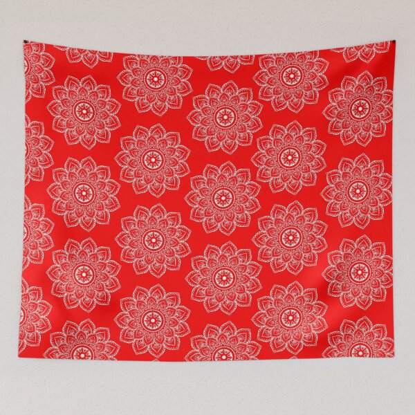 Item preview, Ornamental pattern with red color- white  designed and sold by NikitaAg.