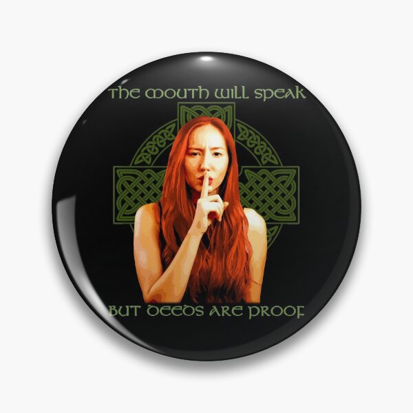 Item preview, The Mouth Will Speak But Deeds Are Truth. Celtic Proverb, Celtic Cross Knotwork Design, Gaelic Proverb, Celtic Gift designed and sold by Proverbial Wisdom Design.