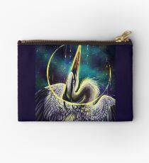 Great Blue Space Heron Zipper Pouch