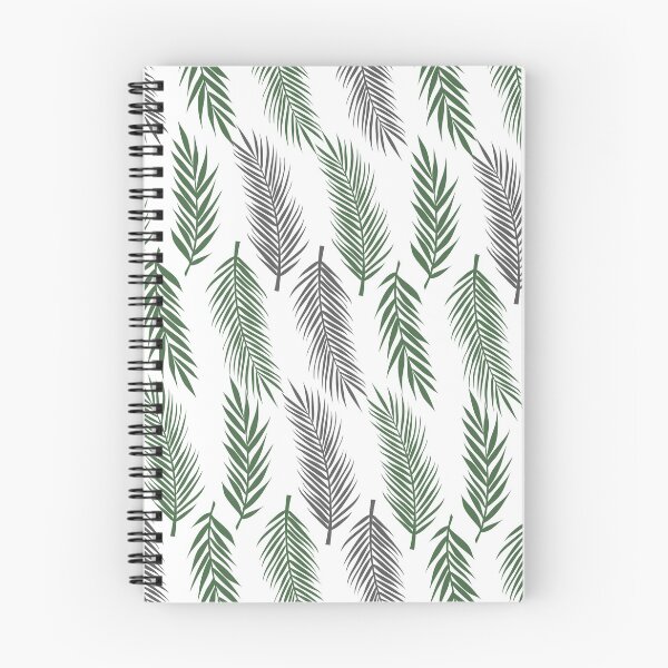 Item preview, Simple jungle leaves nature pattern in shades of green and grey with white background designed and sold by CiniArt.