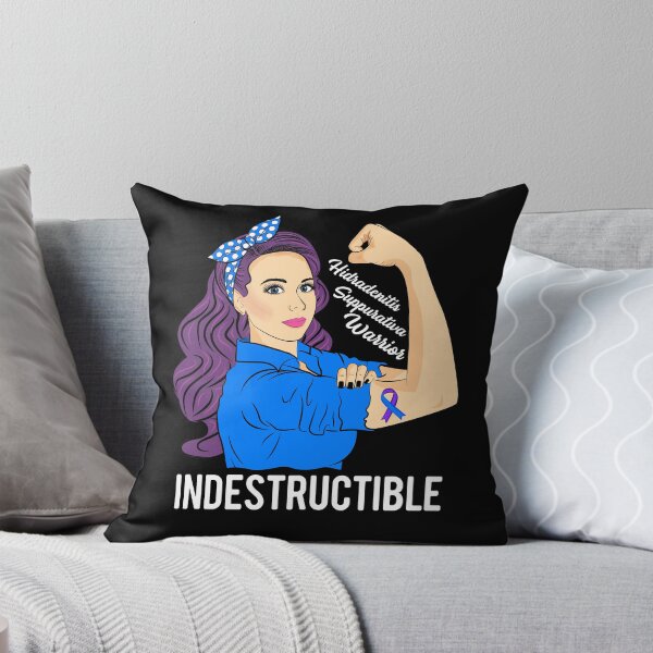 Item preview, Hidradenitis Suppurativa Awareness HS Warrior Indestructible designed and sold by ZNOVANNA.