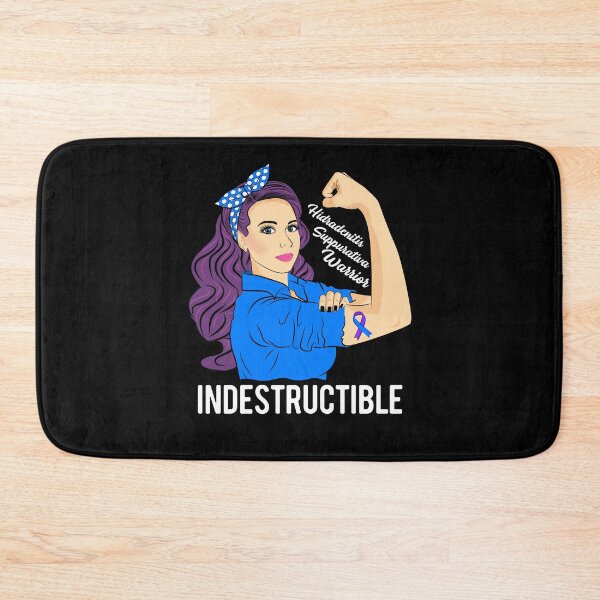 Item preview, Hidradenitis Suppurativa Awareness HS Warrior Indestructible designed and sold by ZNOVANNA.