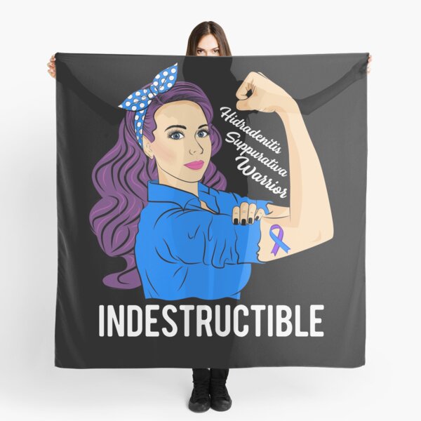 Item preview, Hidradenitis Suppurativa Awareness HS Warrior Indestructible designed and sold by ZNOVANNA.