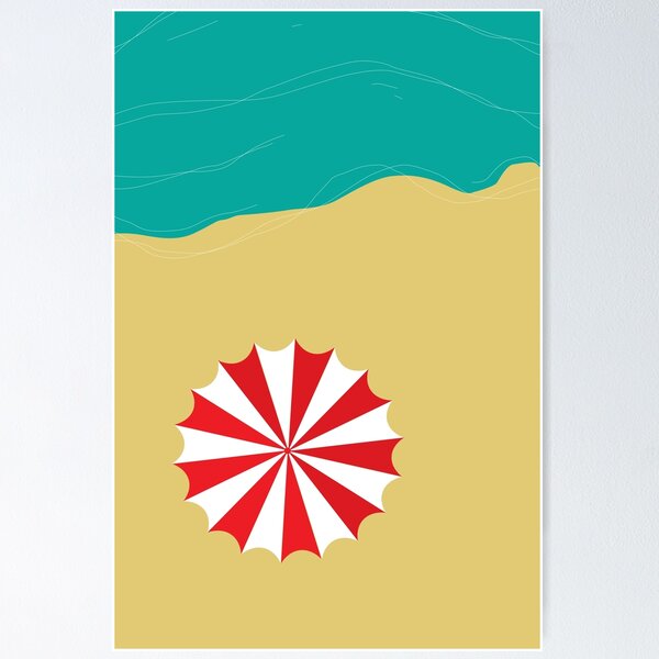 Item preview, Gold sand Beach and Umbrella designed and sold by CanvasMaster.