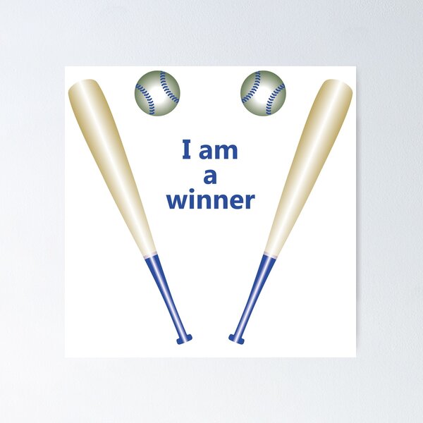 Item preview, I am a winner- baseball theme- pack of stickers designed and sold by CSouissi.