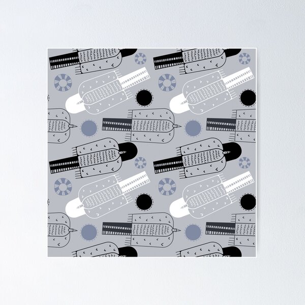 Item preview, Birds in the sky steel blue  designed and sold by penbirds.