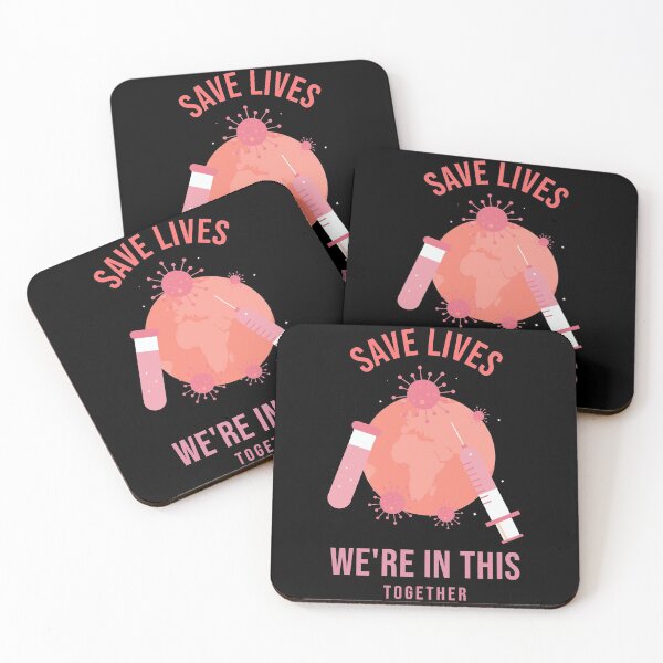 Item preview, save lives we are in this together, vaxer, vaccinated, anti vaccine designed and sold by cathelkav.