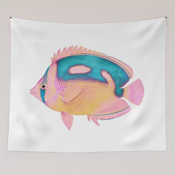 Item preview, Colorful watercolor Hawaiian fish print designed and sold by SilverSpiral.