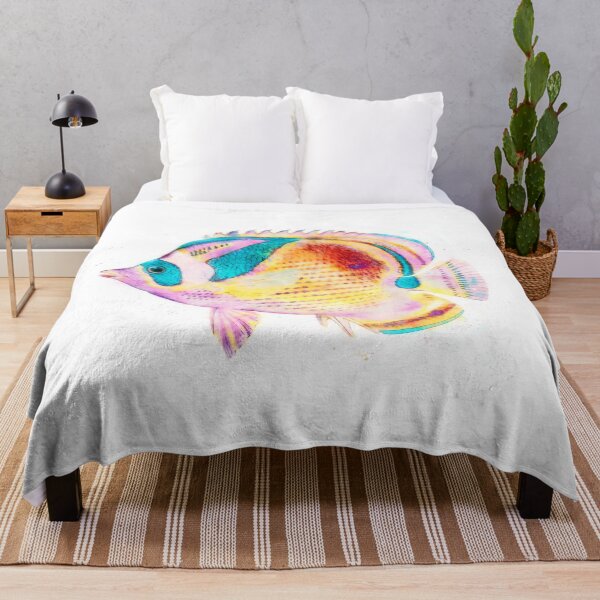 Item preview, Hawaiian coral reef fish painting designed and sold by SilverSpiral.