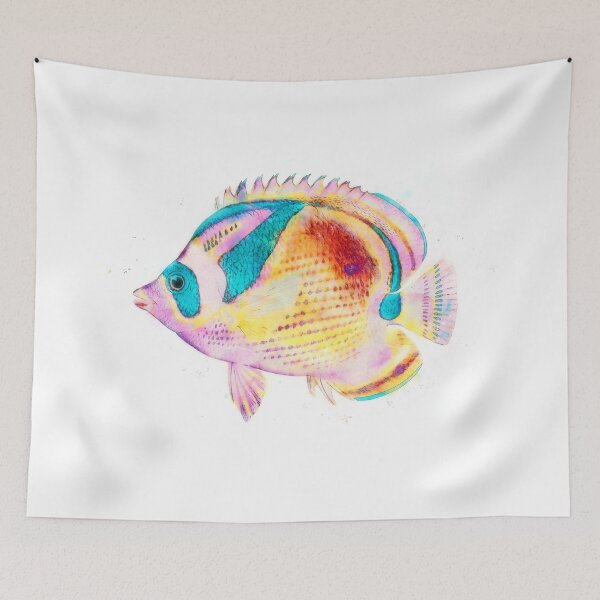 Item preview, Hawaiian coral reef fish painting designed and sold by SilverSpiral.