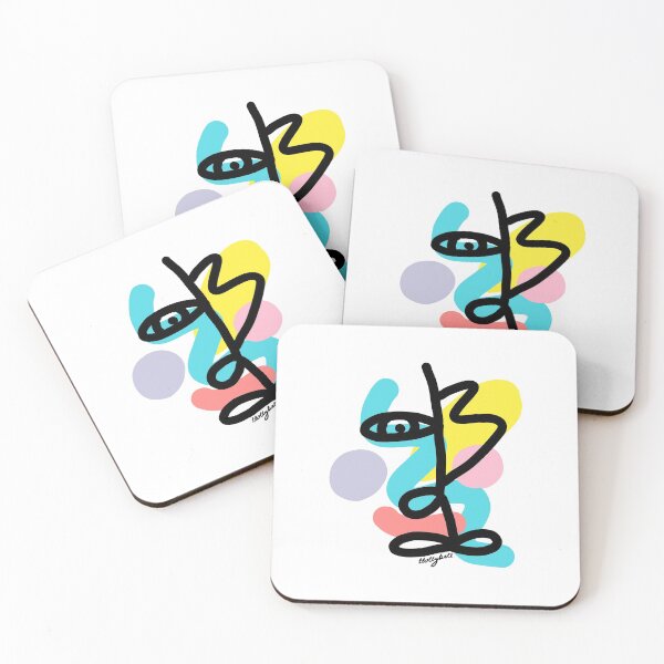 Item preview, abstract face designed and sold by BellyBeeShop.