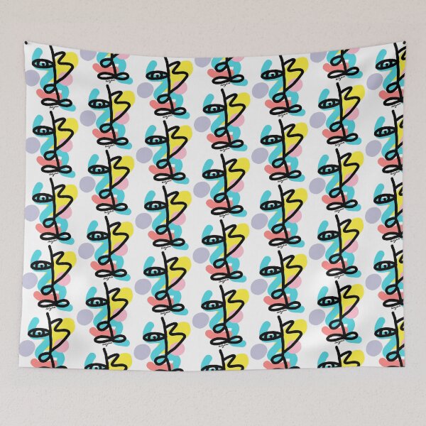 Item preview, abstract face designed and sold by BellyBeeShop.