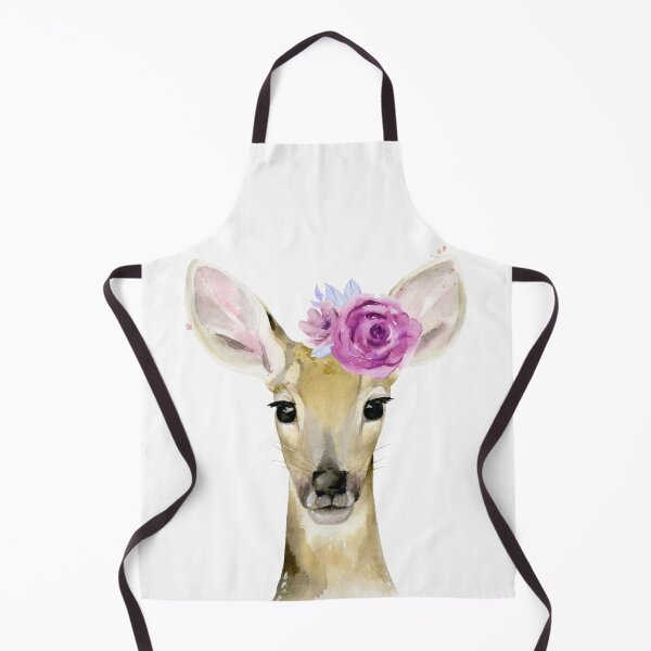 Item preview, Fawn, Deer head, Watercolour Animal with Flowers. designed and sold by artbyasolo.