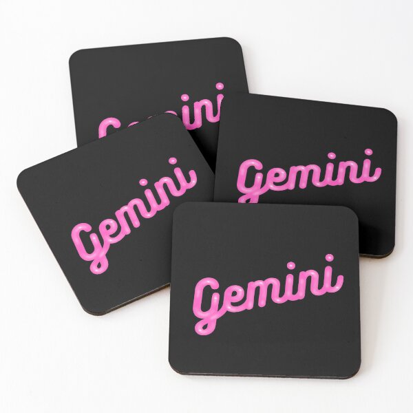 Item preview, Gemini Astrological sign in pink shiny letters designed and sold by Gerhanj.