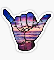 Ocean Sunset Shaka Sticker