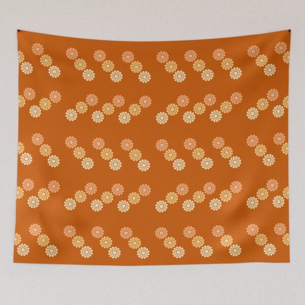 Item preview, Burnt Orange / Marron Orange - Simple Floral Pattern designed and sold by Sajuade.
