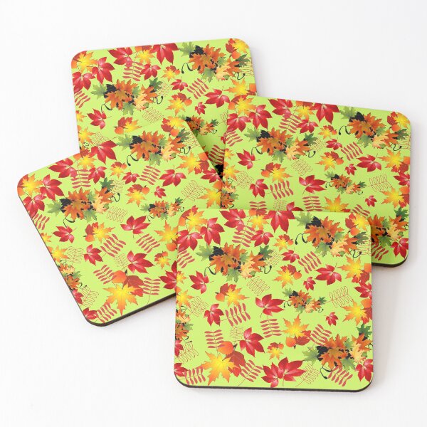 Item preview, YELLOW RED MAPLE LEAVES FALLING AUTUMN PATTERN  designed and sold by samArtline.