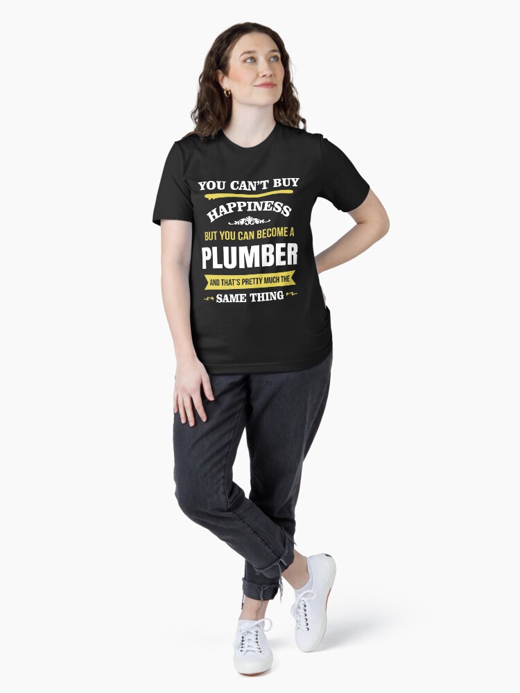 Thumbnail 4 of 7, Essential T-Shirt, Happiness Is Being A Plumber designed and sold by HichamGreen.
