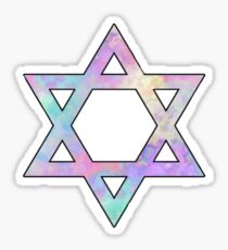 Colorful Jewish Star Sticker