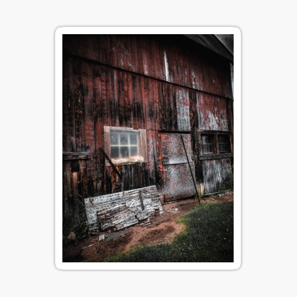 Item preview, Decaying Red Barn designed and sold by LauraBaileyPix.