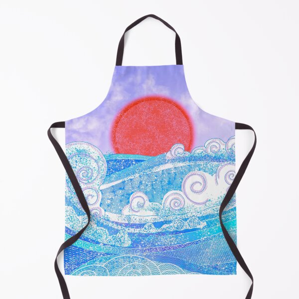 Item preview, Red sun blue waves designed and sold by Catherine Milchard.