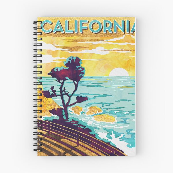 Item preview, Coastal California: Explore Miles of Shore. Pacific Coast Highway Vintage Poster Watercolor Painting on Canvas designed and sold by Erin Morris.