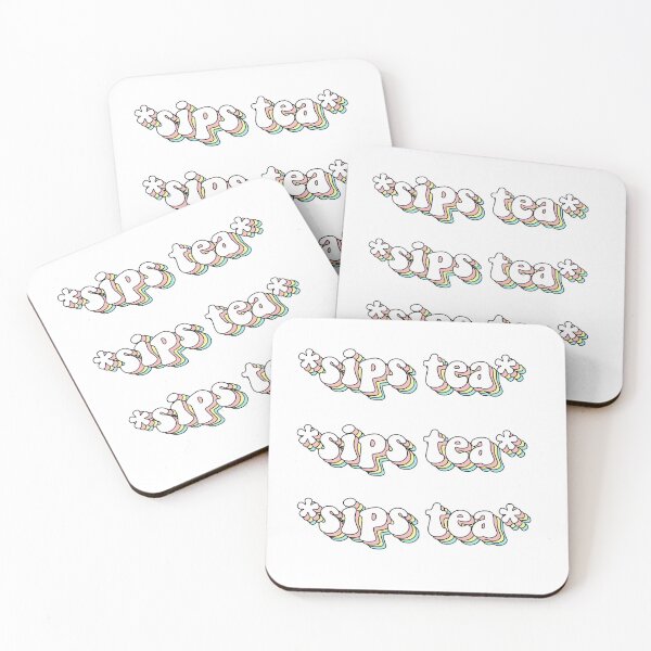 Item preview, Aesthetic Sips Tea Text Design designed and sold by Trisha Banlasan.